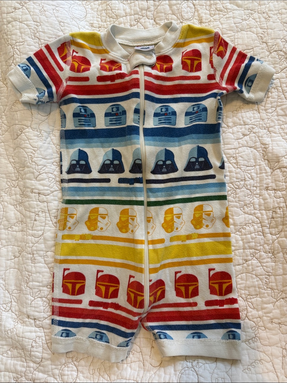Hanna Andersson Star Wars Multicolor Short Sleeve romper